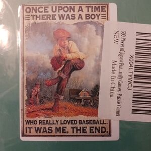 Sealed 500 pc puzzle: There Was A Boy Who Loved Baseball...,Size Unknown